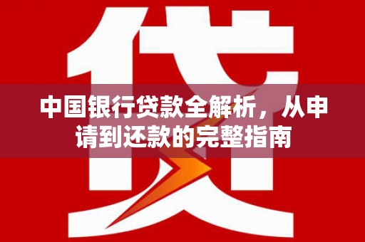 顺河中国银行贷款全解析，从申请到还款的完整指南