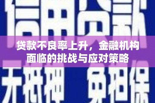 顺河贷款不良率上升，金融机构面临的挑战与应对策略