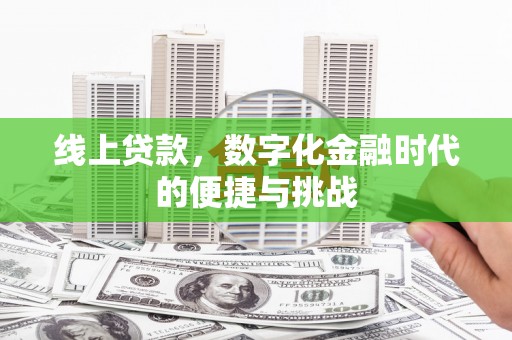 顺河线上贷款，数字化金融时代的便捷与挑战