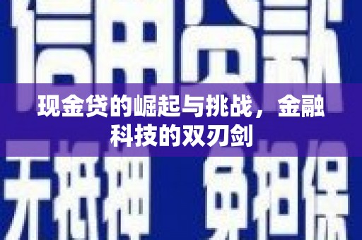 顺河现金贷的崛起与挑战，金融科技的双刃剑
