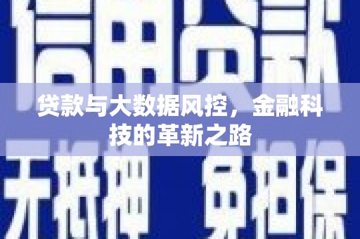 顺河贷款与大数据风控，金融科技的革新之路