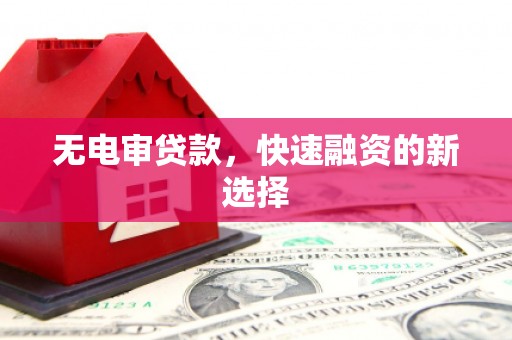 顺河无电审贷款，快速融资的新选择