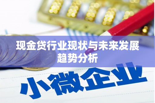 顺河现金贷行业现状与未来发展趋势分析