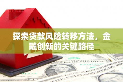 顺河探索贷款风险转移方法，金融创新的关键路径