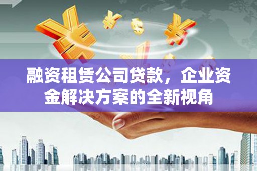 顺河融资租赁公司贷款，企业资金解决方案的全新视角