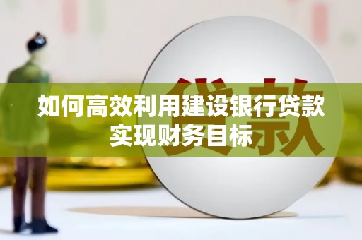 顺河如何高效利用建设银行贷款实现财务目标