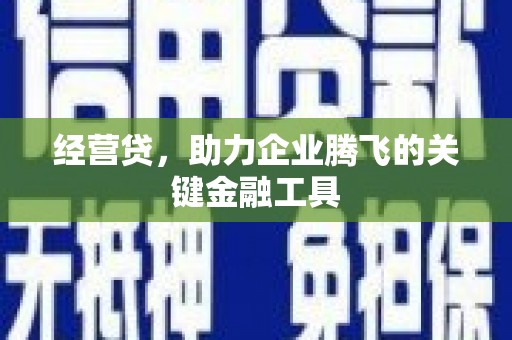 顺河经营贷，助力企业腾飞的关键金融工具
