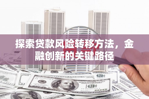 顺河探索贷款风险转移方法，金融创新的关键路径