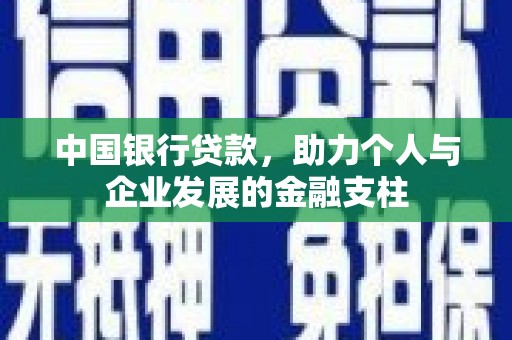顺河中国银行贷款，助力个人与企业发展的金融支柱