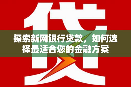 顺河探索新网银行贷款，如何选择最适合您的金融方案