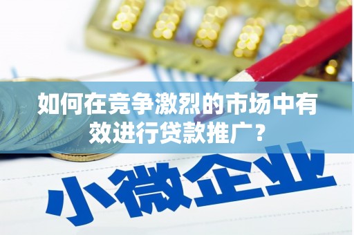 顺河如何在竞争激烈的市场中有效进行贷款推广？