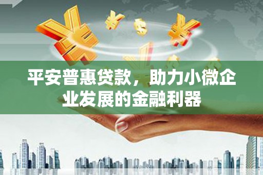 顺河平安普惠贷款，助力小微企业发展的金融利器