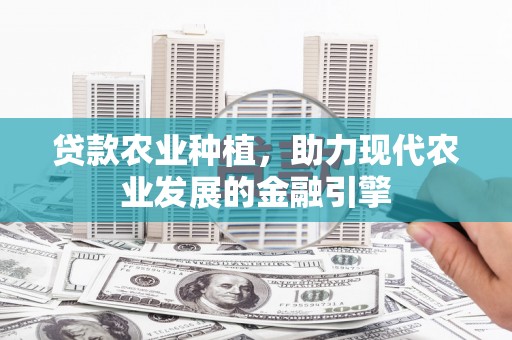 顺河贷款农业种植，助力现代农业发展的金融引擎
