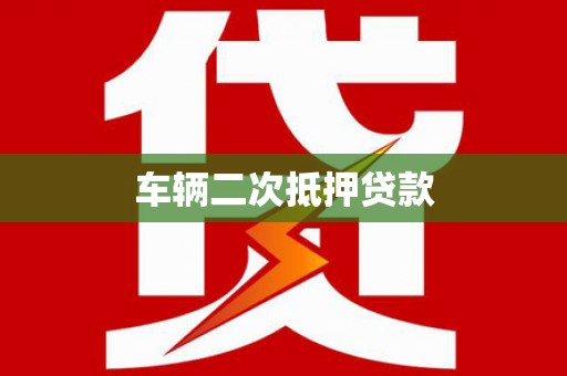 顺河车辆二次抵押贷款