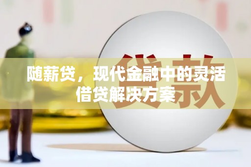 顺河随薪贷，现代金融中的灵活借贷解决方案