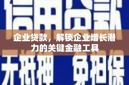 顺河企业贷款，解锁企业增长潜力的关键金融工具