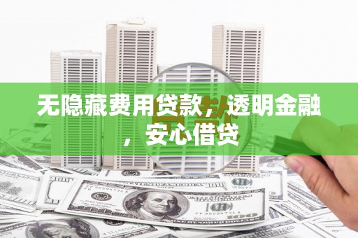 顺河无隐藏费用贷款，透明金融，安心借贷