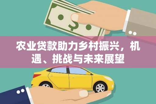 顺河农业贷款助力乡村振兴，机遇、挑战与未来展望