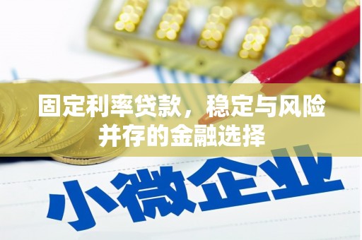 顺河固定利率贷款，稳定与风险并存的金融选择