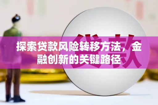 顺河探索贷款风险转移方法，金融创新的关键路径