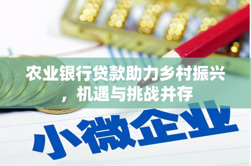 顺河农业银行贷款助力乡村振兴，机遇与挑战并存