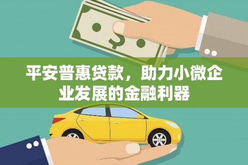 顺河平安普惠贷款，助力小微企业发展的金融利器