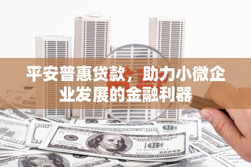 顺河平安普惠贷款，助力小微企业发展的金融利器