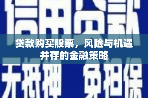 顺河贷款购买股票，风险与机遇并存的金融策略