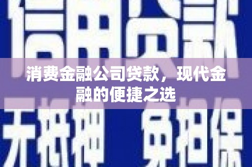 顺河消费金融公司贷款，现代金融的便捷之选