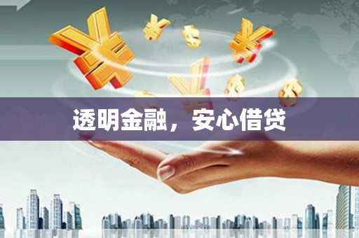 顺河透明金融，安心借贷