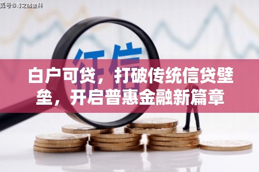 顺河白户可贷，打破传统信贷壁垒，开启普惠金融新篇章