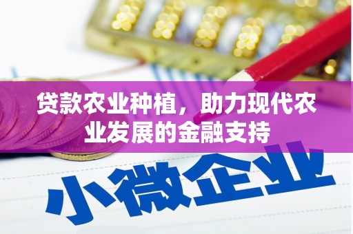 顺河贷款农业种植，助力现代农业发展的金融支持